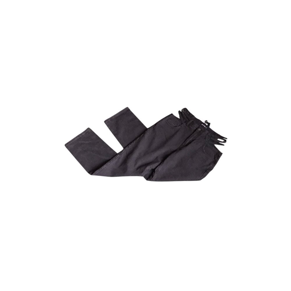 NWT PrettyLittleThing Black Strappy Cutout Straight Jean